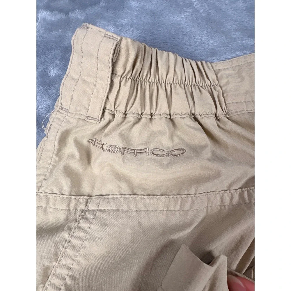 ExOfficio Insect Shield Mens 34x30 Convertible Hiking Pants Khaki Tan Nylon